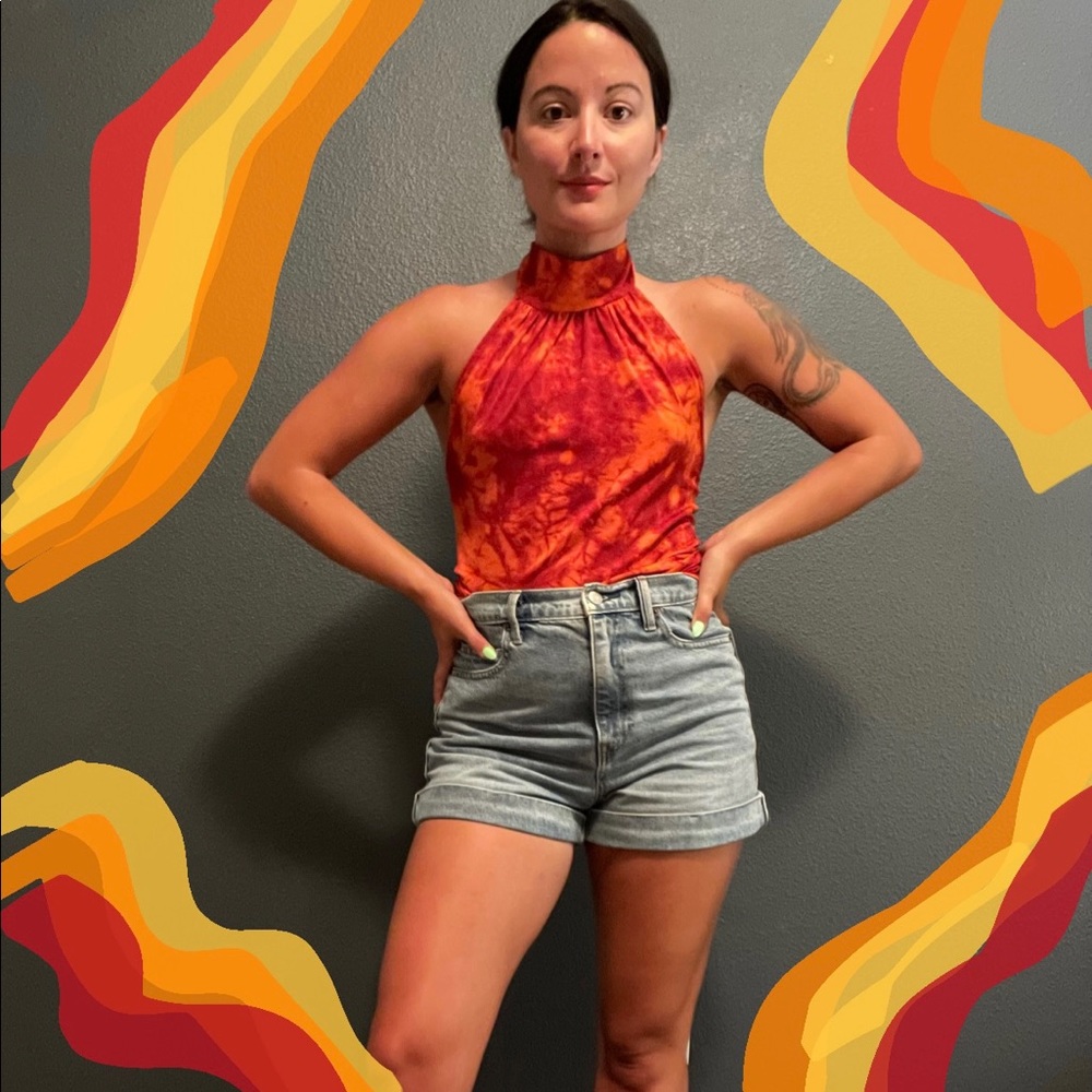 Y2K Tie Dye Halter Top 🍊